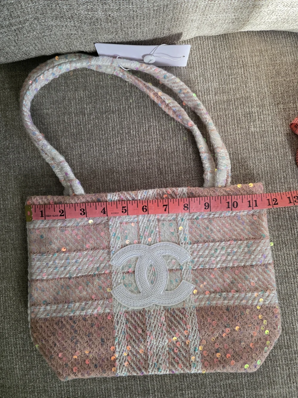 Chanel Beauté Pink Tweed Sequin Tote Bag - VIP Promo Gift